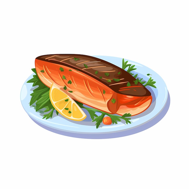 Illustration simplifiée d'un steak de poisson