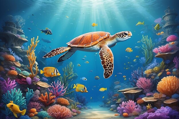 Illustration sous la mer