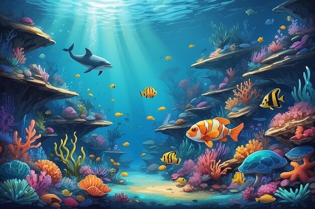 Illustration sous la mer