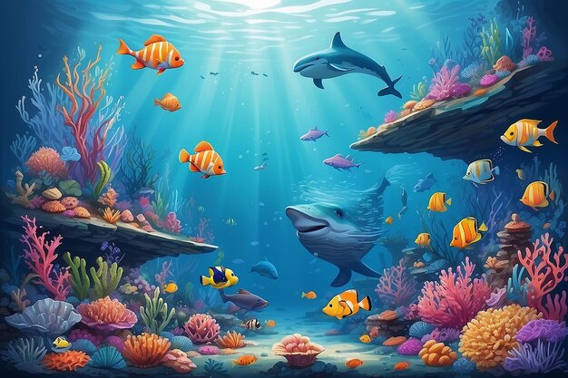 Illustration sous la mer