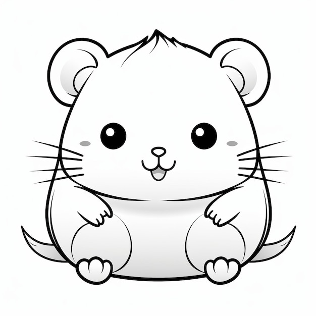 illustration de squishmallow hamster mignon Pages à colorier pour les enfants