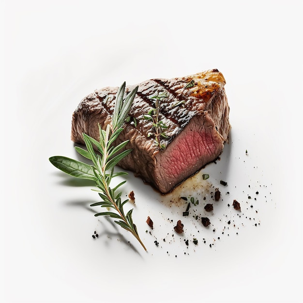 Illustration de steak de boeuf savoureux AI générative