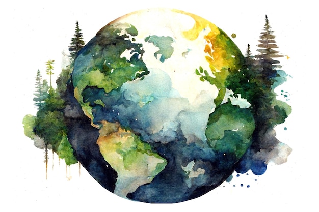 Illustration de style aquarelle concept jour de la terre