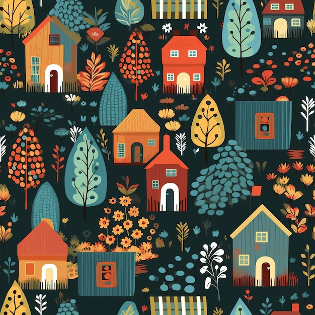 Illustration de style art scandinave