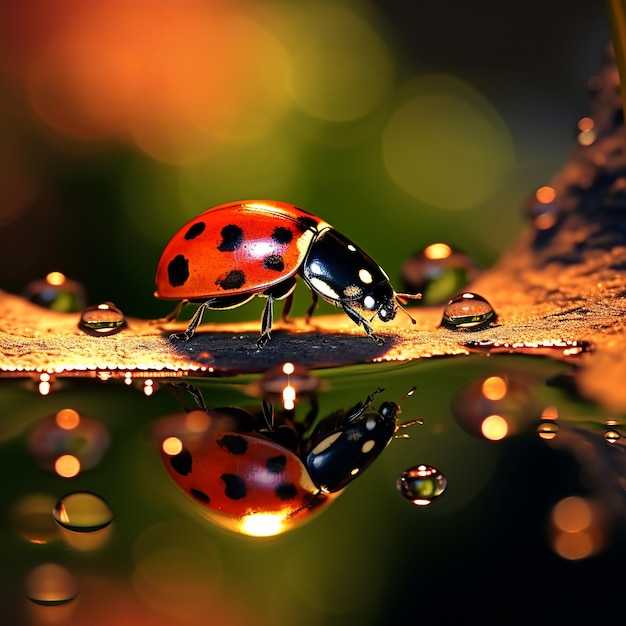 illustration d'une superbe coccinelle par Josh Adamski