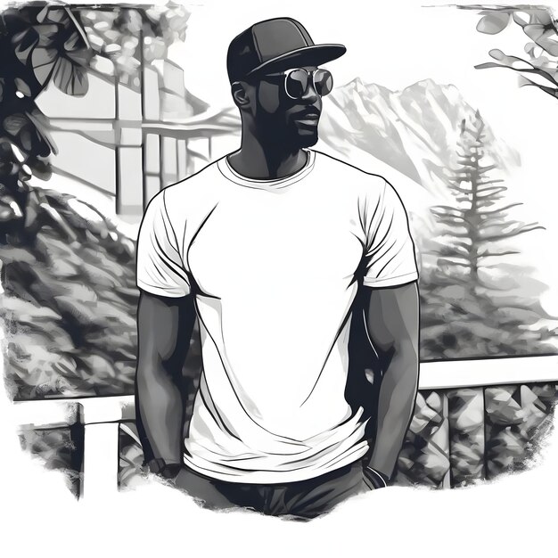 Photo illustration de t-shirt générée par ai