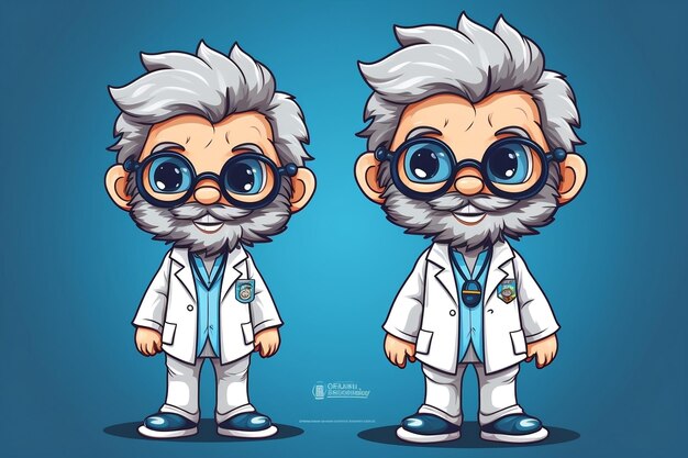 Illustration de t-shirt de mascotte professionnelle médicale AI générative