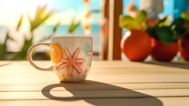 Photo illustration d'une tasse de café