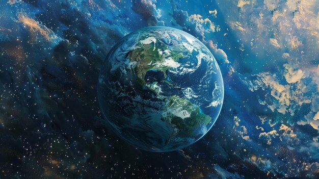 Photo illustration de la terre