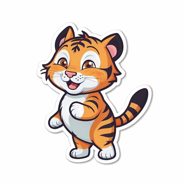 une illustration de tigre mignonne