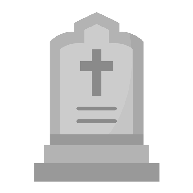 Illustration de la tombe à plat