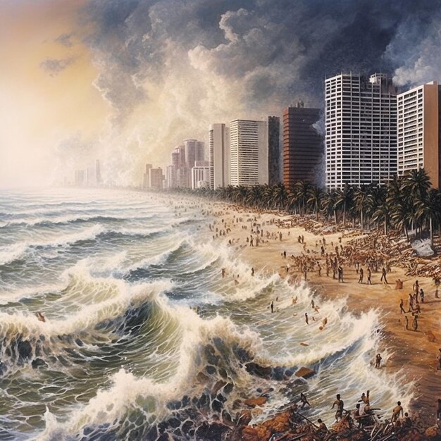 Illustration de tsunami