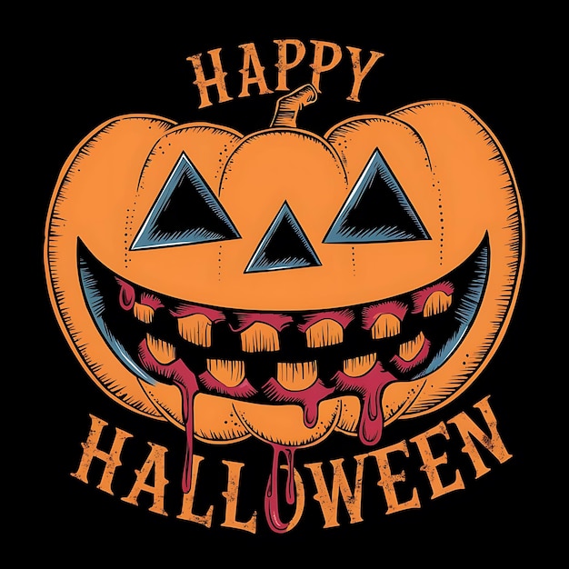 Une illustration unique de la fête d'Halloween
