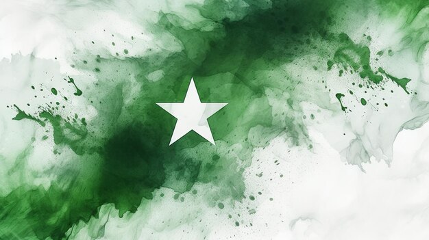 Illustration vacances pakistanaises 23 mars élément de design avec drapeau comme symbole de l'indépendance Ai générative