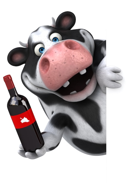 Illustration de vache amusante