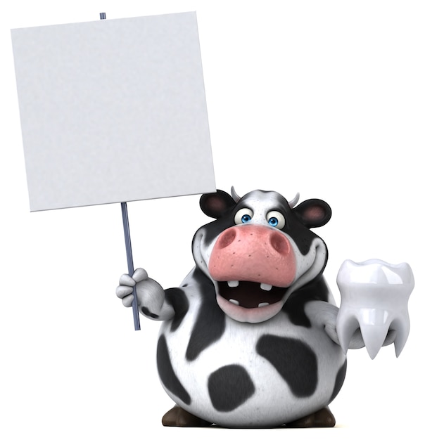 Illustration de vache amusante