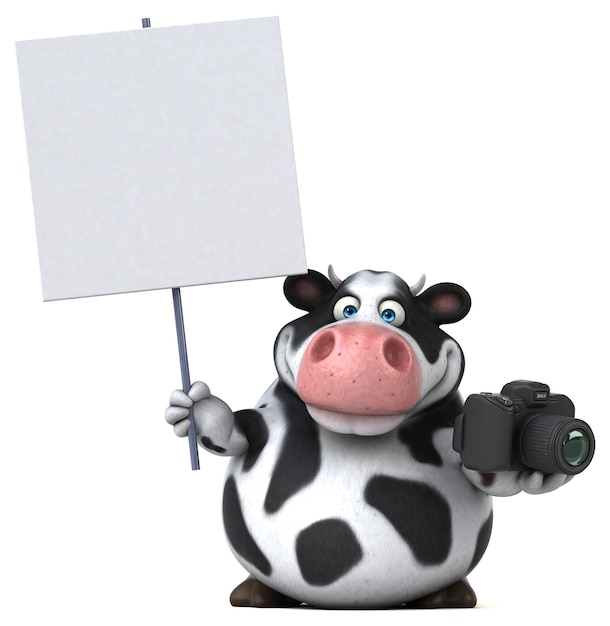 Illustration de vache amusante