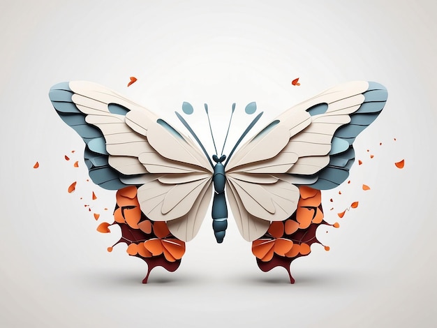 Illustration d'un vecteur de papillon coloré