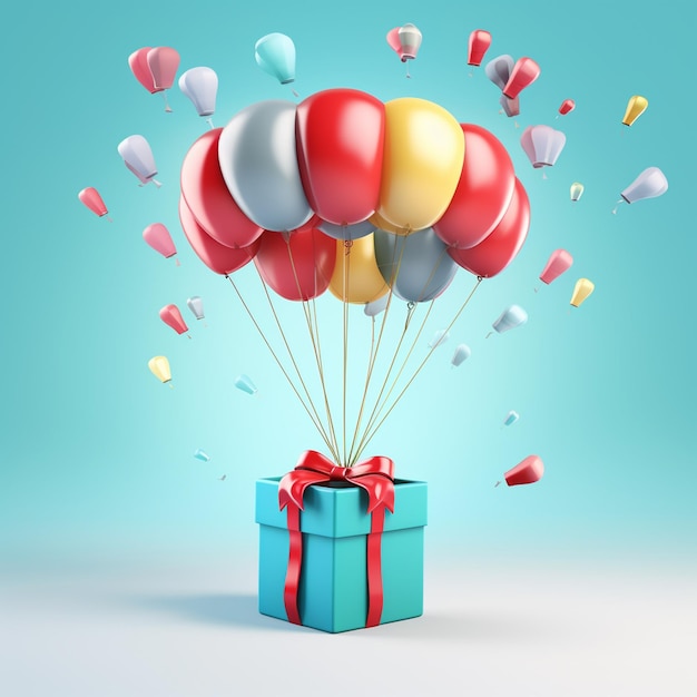 Illustration vectorielle 3D de boîte-cadeau