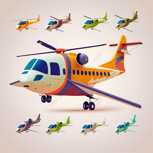 Photo illustration vectorielle de l'avion en vol illustration vectorielle de l'avion majestic