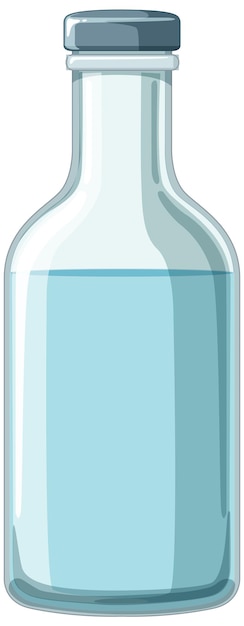 Illustration vectorielle d'une bouteille de verre élégante