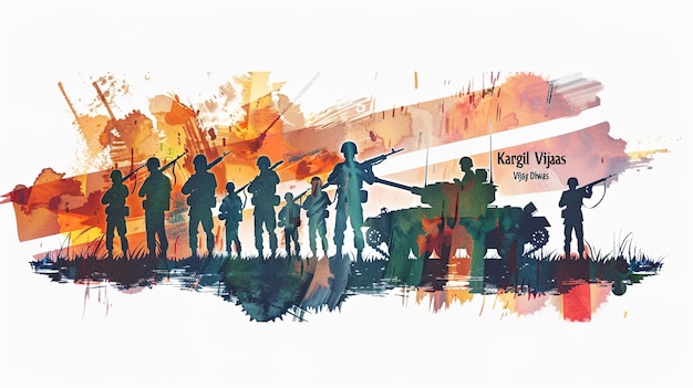 illustration vectorielle d'un concept abstrait pour une bannière ou une affiche de Kargil Vijay Diwas26 JULY