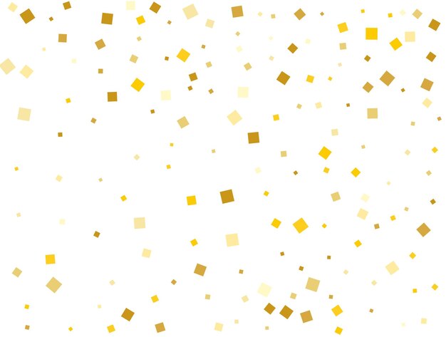 Illustration vectorielle de confettis carrés de Noël doré