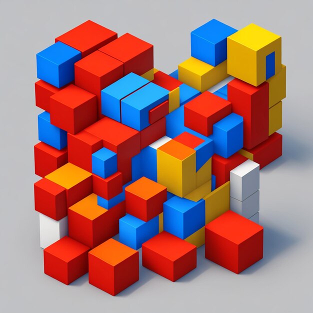 Illustration vectorielle des cubes 3D