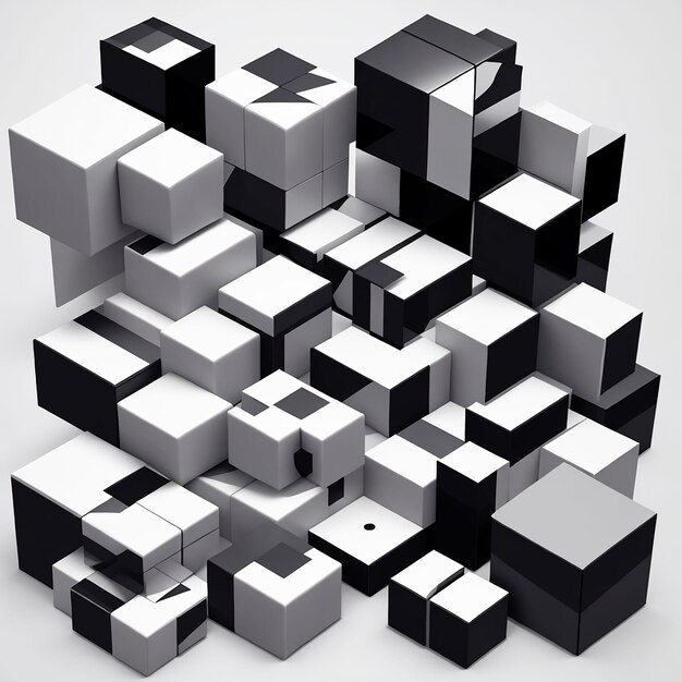 Illustration vectorielle des cubes 3D