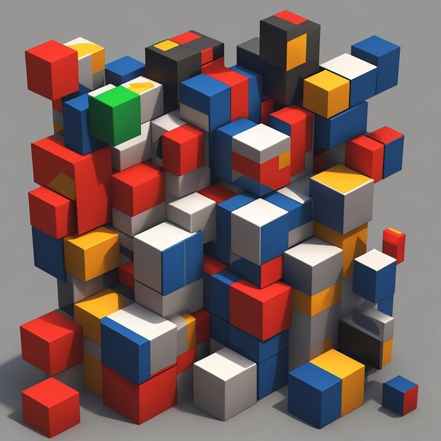 Illustration vectorielle des cubes 3D