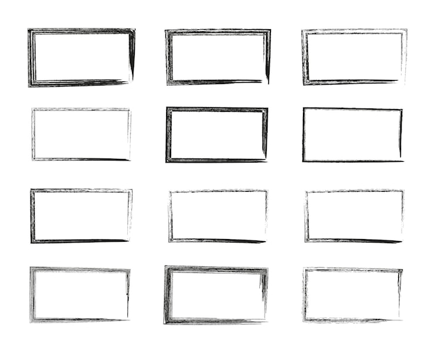 Illustration vectorielle dessinée à la main par des coups de pinceau