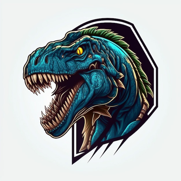 illustration vectorielle de dinosaure cool logo