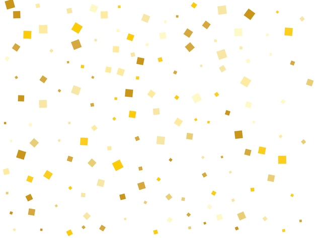 Illustration vectorielle du confetti du carré de Noël doré