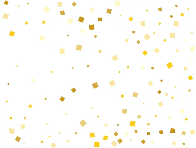 Illustration vectorielle du confetti du carré de Noël doré