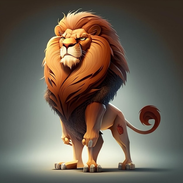 Illustration vectorielle du corps complet du lion