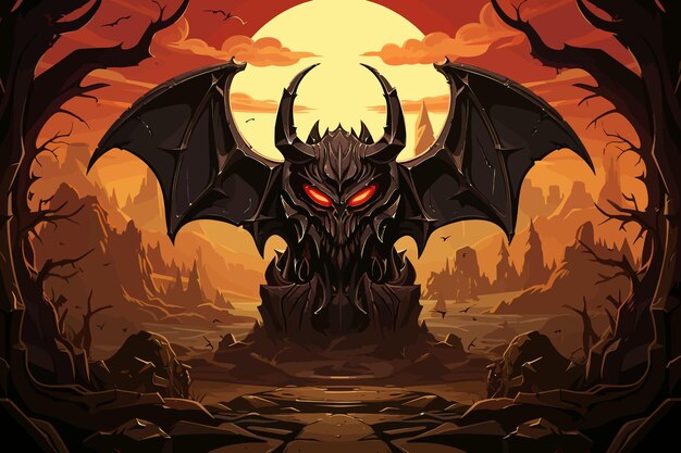 Illustration vectorielle du jeu Diablo classique