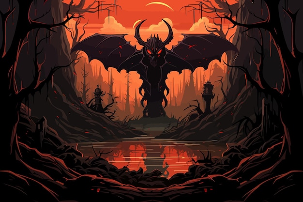 Illustration vectorielle du jeu Diablo classique