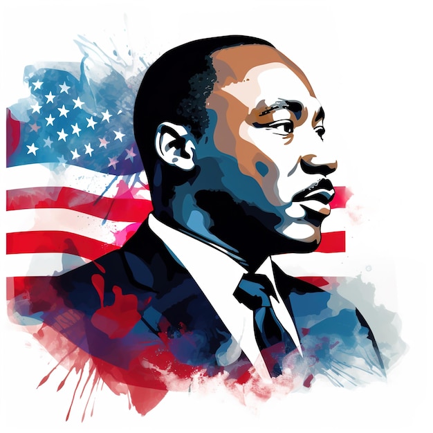 Illustration vectorielle du jour par l'œuvre d'art abstraite de MLK