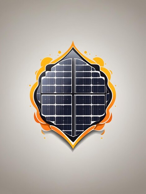 Photo illustration vectorielle du modèle de conception de logo de panneaux solaires