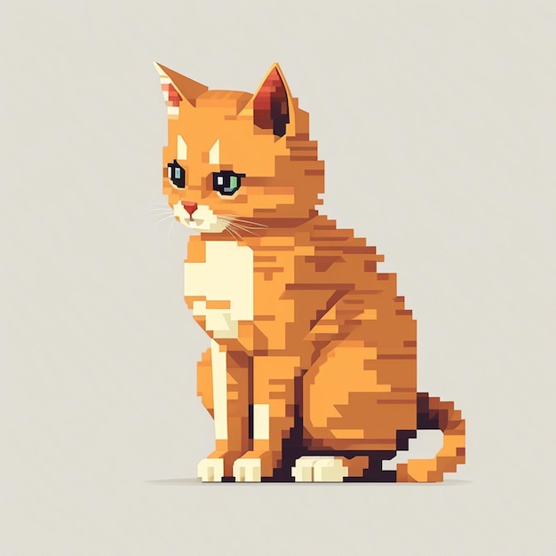 Illustration vectorielle du pixel chat