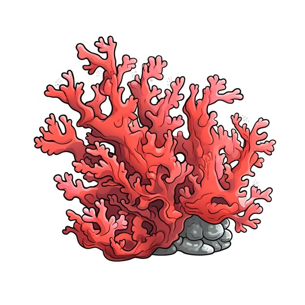 Photo illustration vectorielle du récif corallien