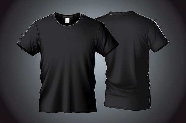 Photo illustration vectorielle du t-shirt classique noir