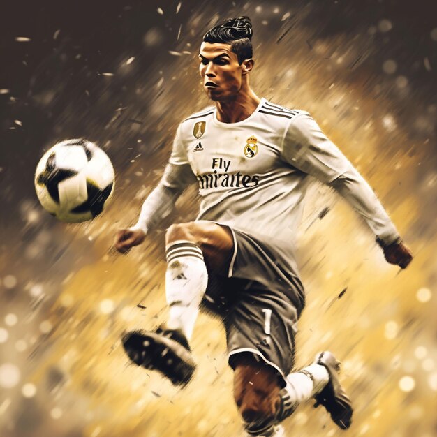 Photo illustration vectorielle dynamique de cristiano ronaldo