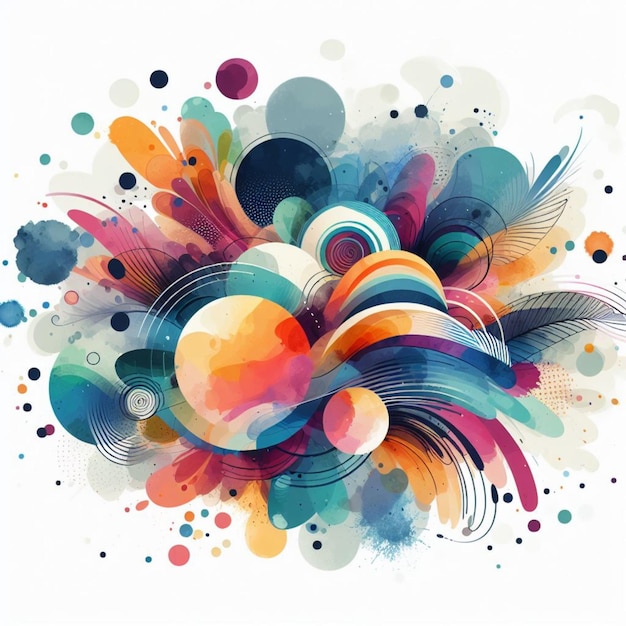 illustration vectorielle d'éclaboussures de peinture colorées