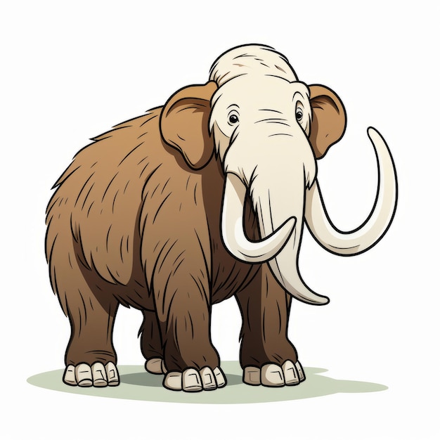 Photo illustration vectorielle d'un éléphant sur fond blanc style de dessin animé