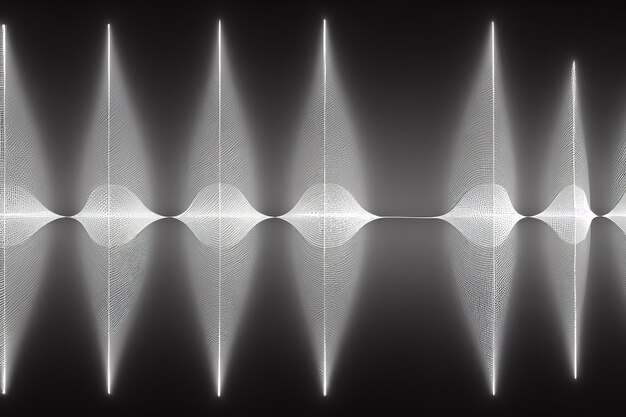 Illustration vectorielle de l'énergie électrique de l'amplitude du signal numérique de l'égaliseur sonore abstrait