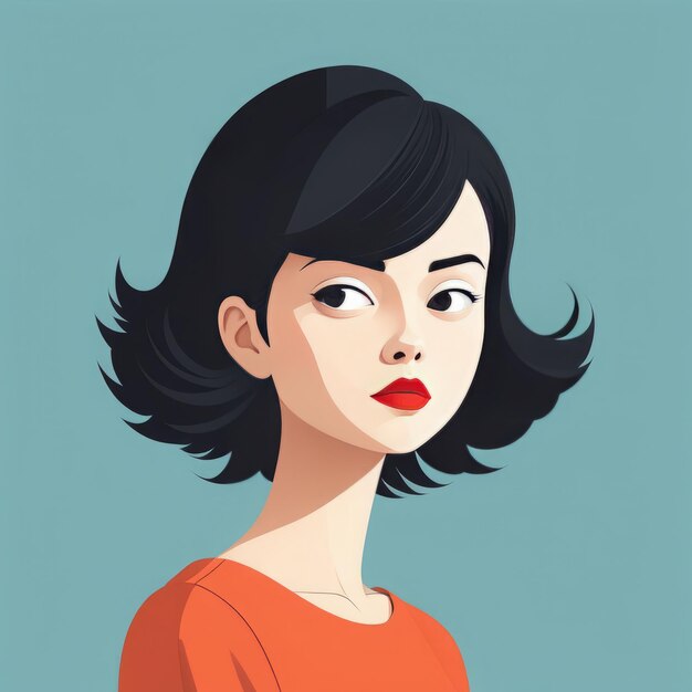 illustration vectorielle d'une femme illustration vectorielle d'une femme portrait d'une belle jeune femme