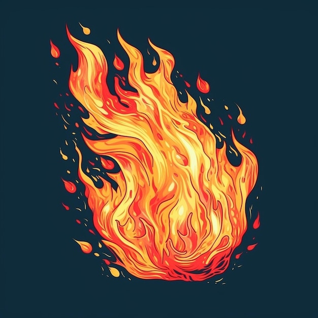 illustration vectorielle de flamme