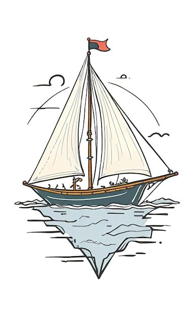 illustration vectorielle gravure de style vintage de voyages et de navires à voile concept de voyage