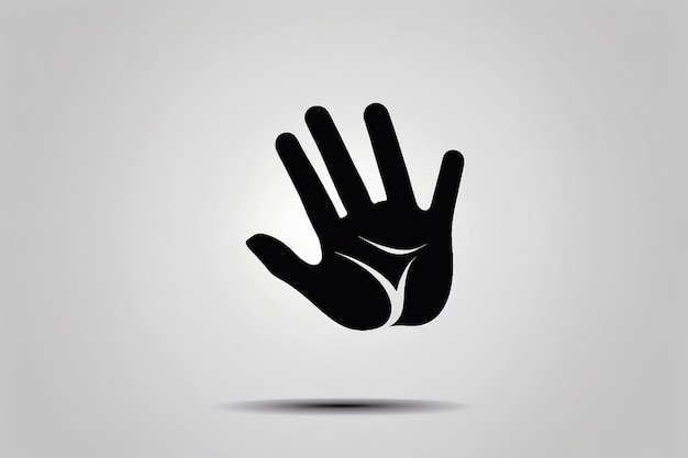 Photo illustration vectorielle de l'icône d'arrêt de la main eps10